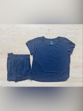 Tommy John Women's Navy Blue Pajama Set - Short Sleeve Top & Shorts